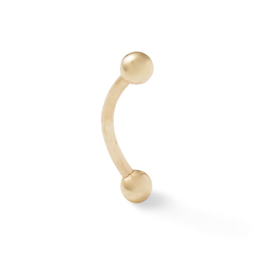 14k Solid Gold Curved Barbell from Banter by Piercing Pagoda